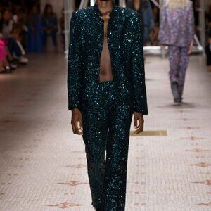 NWT Zadig & Voltaire Very Sequins Jacket in Peacock M